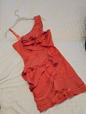 BCBGMaxAzria Coral One-Shoulder Dress